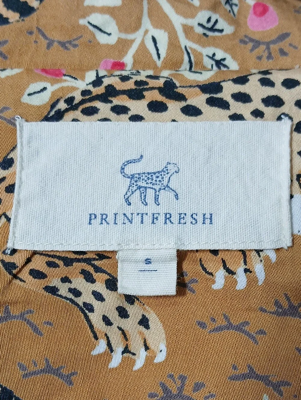 Printfresh Bagheera Pajama Top in Tobacco Size Small